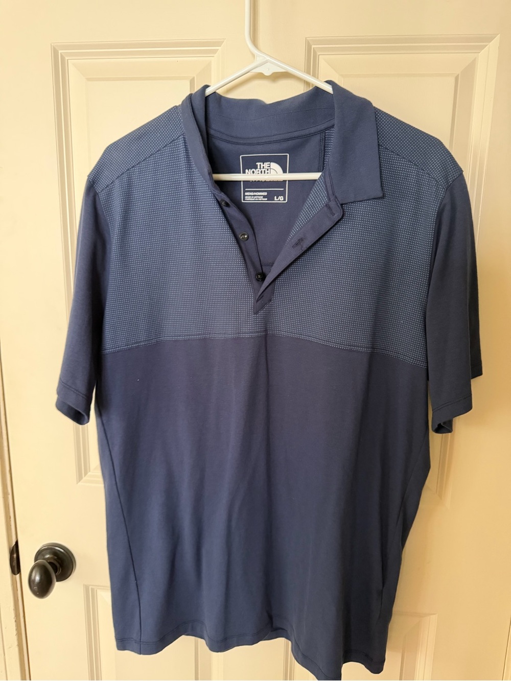 The North Face Men's Two-Tone Navy Short Sleeve Polo